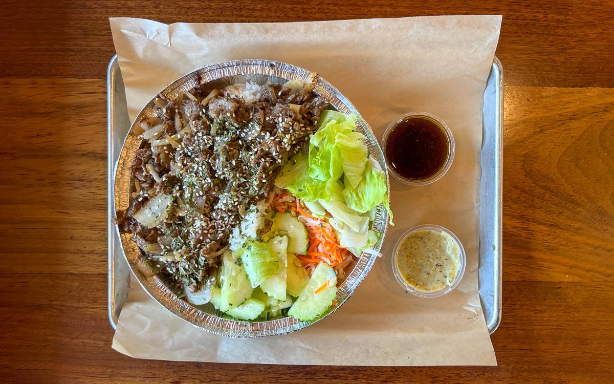 Bulgogi Steak Bowl, Nguyen's Kitchen, Orange